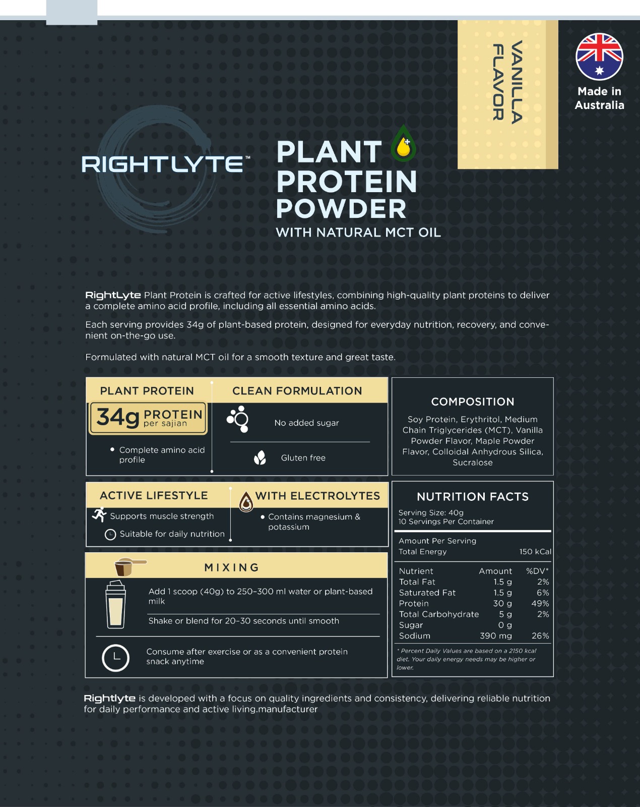 Rightlyte Plant Protein Vanilla
