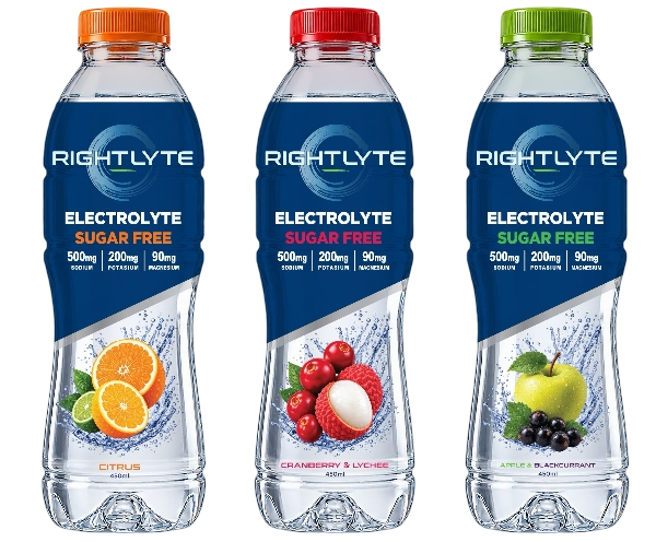Rightlyte Electrolyte Liquid — Citrus, Cranberry & Lychee, Apple & Blackcurrant